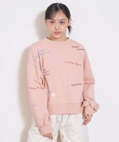 Lovetoxic / ラブトキシック スウェット | 【綿100％】リサイクルコットン飛び刺しゅうスウェット