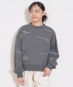 Lovetoxic / ラブトキシック スウェット | 【綿100％】リサイクルコットン飛び刺しゅうスウェット