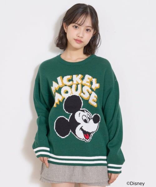 Lovetoxic / ラブトキシック ニット・セーター | 【Disney】フェイスニット（グリーン）