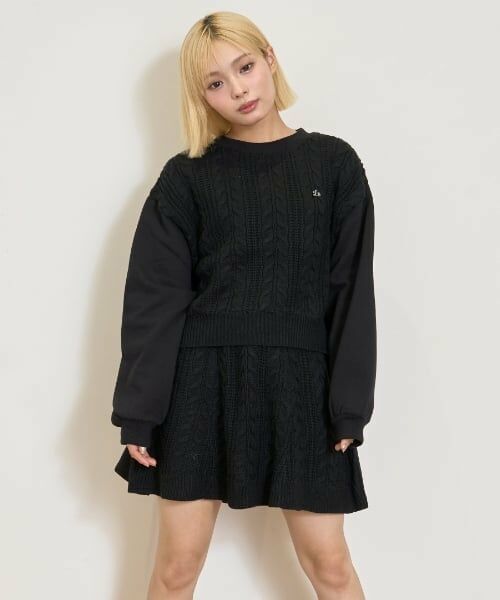 Lovetoxic / ラブトキシック カーディガン・ボレロ | ニットSETUP（黒）