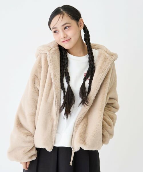 Lovetoxic / ラブトキシック ブルゾン | ファーパーカ（ベージュ）