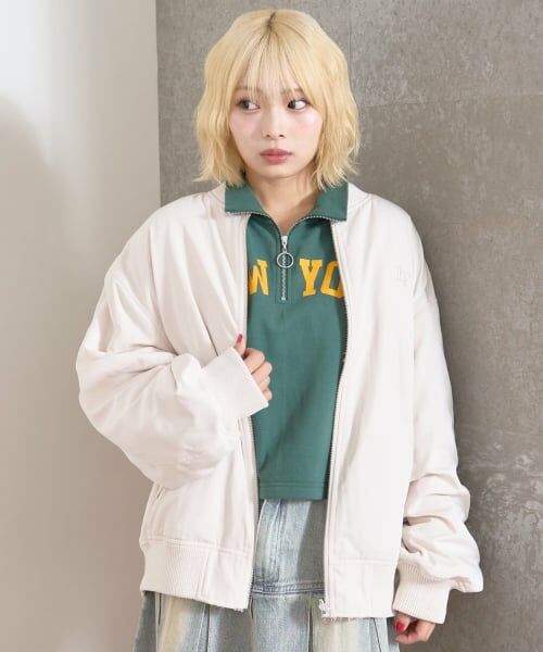 Lovetoxic / ラブトキシック ブルゾン | リバーシブルMA1（オフ ホワイト）