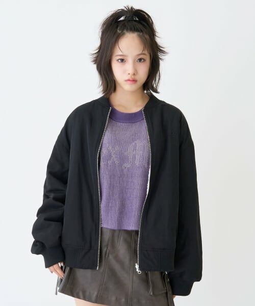 Lovetoxic / ラブトキシック ブルゾン | リバーシブルMA1（黒）