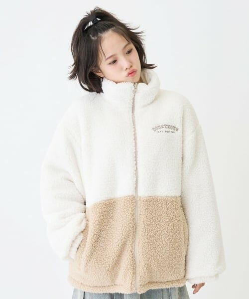 Lovetoxic / ラブトキシック ブルゾン | リバーシブルボアブルゾン（オフ ホワイト）