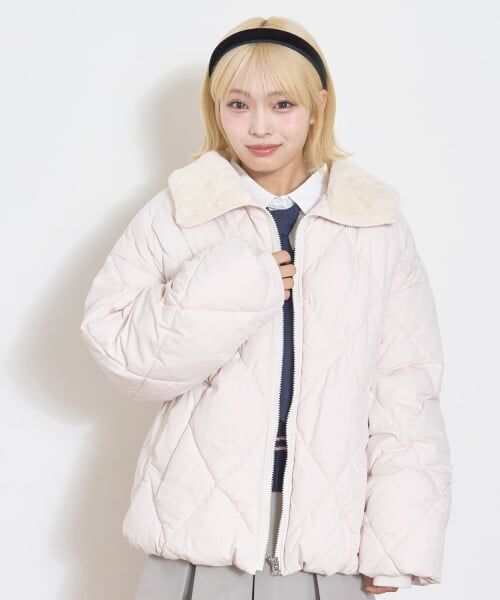 Lovetoxic / ラブトキシック ブルゾン | キルト中綿ブルゾン（アイボリー）