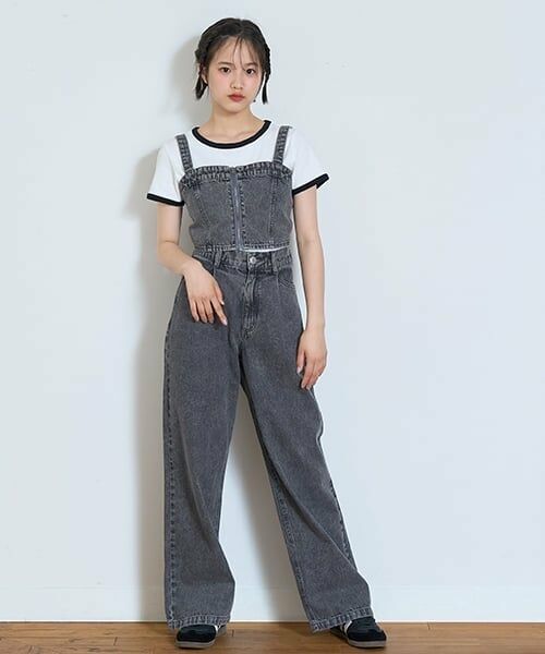 Lovetoxic / ラブトキシック その他パンツ | 【綿100％】デニムパンツセットアップ（黒）