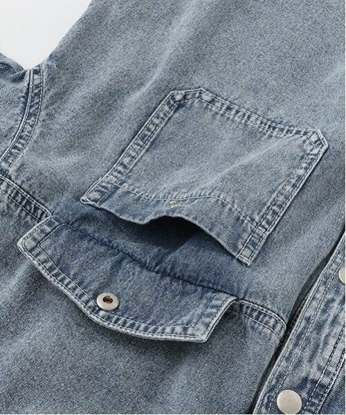 Lovetoxic / ラブトキシック シャツ・ブラウス | 【綿100％】デニム半袖シャツセットアップ | 詳細10