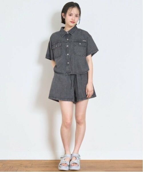 Lovetoxic / ラブトキシック シャツ・ブラウス | 【綿100％】デニム半袖シャツセットアップ | 詳細2