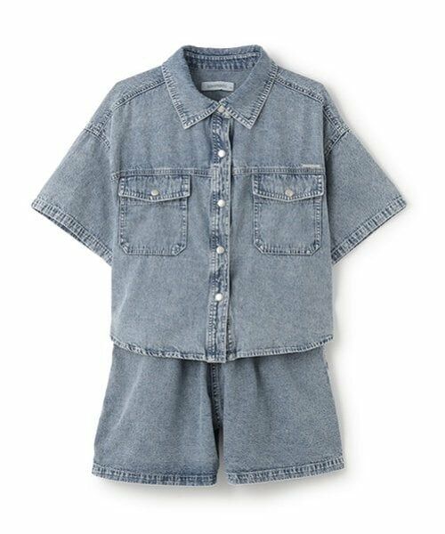 Lovetoxic / ラブトキシック シャツ・ブラウス | 【綿100％】デニム半袖シャツセットアップ | 詳細4