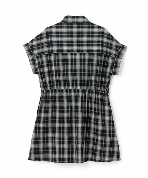 Lovetoxic / ラブトキシック ミニ丈・ひざ丈ワンピース | 【綿100％】チェックフレンチスリーブシャツワンピ | 詳細1