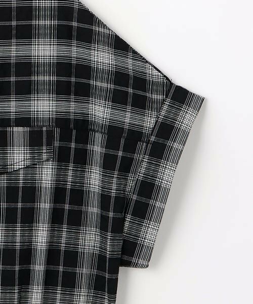 Lovetoxic / ラブトキシック ミニ丈・ひざ丈ワンピース | 【綿100％】チェックフレンチスリーブシャツワンピ | 詳細3