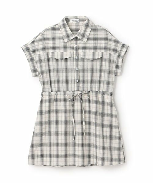 Lovetoxic / ラブトキシック ミニ丈・ひざ丈ワンピース | 【綿100％】チェックフレンチスリーブシャツワンピ | 詳細9