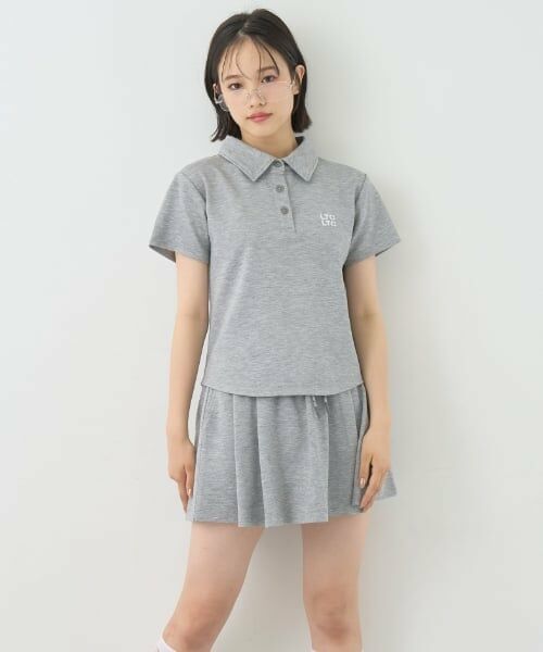 Lovetoxic / ラブトキシック ポロシャツ | ポロ・スカートセットアップ（トップ グレー）