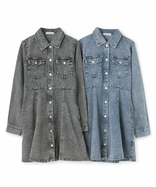 Lovetoxic / ラブトキシック ミニ丈・ひざ丈ワンピース | デニムシャツワンピース | 詳細3