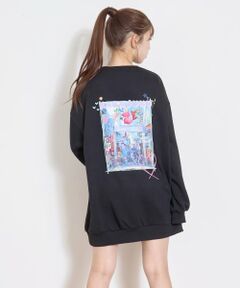 Lovetoxic / ラブトキシック ミニ丈・ひざ丈ワンピース | フォトバックプリントプルワンピース