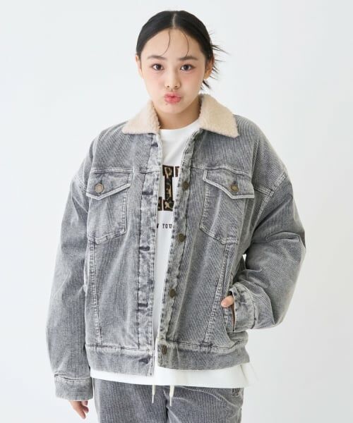 Lovetoxic / ラブトキシック ブルゾン | 裏キルトコーデュロイブルゾン（グレー）