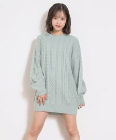 Lovetoxic / ラブトキシック ミニ丈・ひざ丈ワンピース | ラメニットルーズワンピース