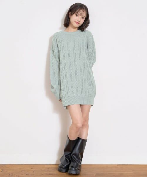 Lovetoxic / ラブトキシック ミニ丈・ひざ丈ワンピース | ラメニットルーズワンピース | 詳細2