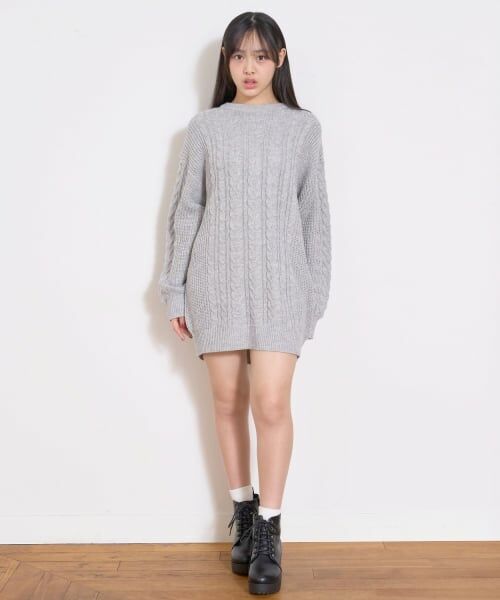 Lovetoxic / ラブトキシック ミニ丈・ひざ丈ワンピース | ラメニットルーズワンピース | 詳細3