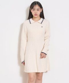 Lovetoxic / ラブトキシック ミニ丈・ひざ丈ワンピース | スタイルアップポロニットワンピース