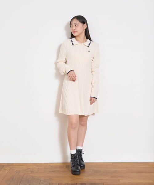 Lovetoxic / ラブトキシック ミニ丈・ひざ丈ワンピース | スタイルアップポロニットワンピース | 詳細1