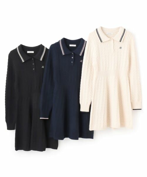 Lovetoxic / ラブトキシック ミニ丈・ひざ丈ワンピース | スタイルアップポロニットワンピース | 詳細5