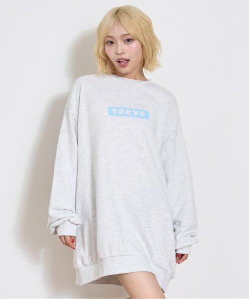 Lovetoxic / ラブトキシック ミニ丈・ひざ丈ワンピース | 【裏起毛】フォトバックチュニックワンピース | 詳細1