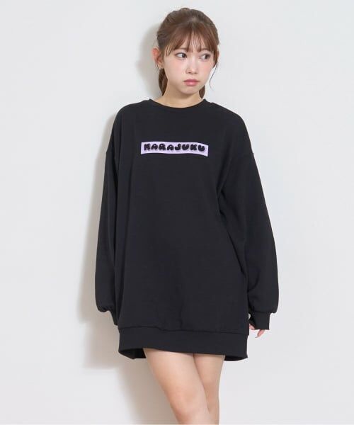 Lovetoxic / ラブトキシック ミニ丈・ひざ丈ワンピース | 【裏起毛】フォトバックチュニックワンピース | 詳細13