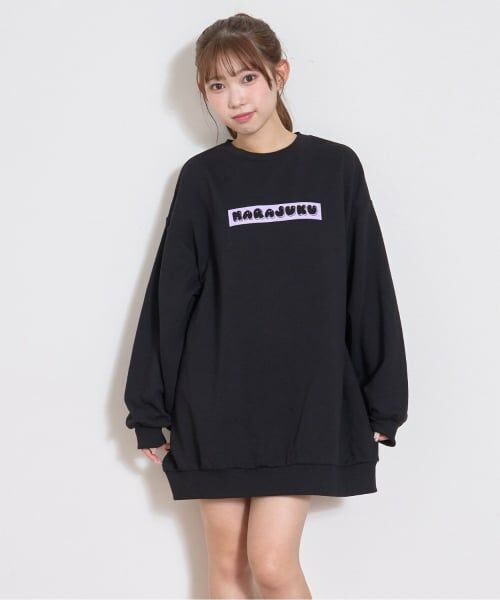 Lovetoxic / ラブトキシック ミニ丈・ひざ丈ワンピース | 【裏起毛】フォトバックチュニックワンピース | 詳細14