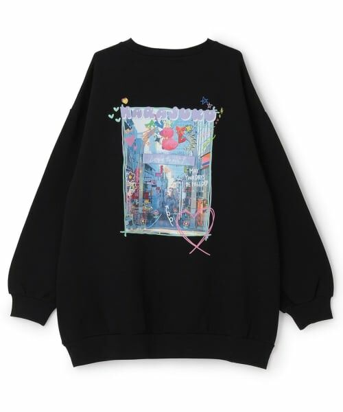 Lovetoxic / ラブトキシック ミニ丈・ひざ丈ワンピース | 【裏起毛】フォトバックチュニックワンピース | 詳細3