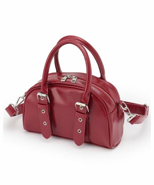 Lovetoxic / ラブトキシック ショルダーバッグ | ハンドルバックルミニボストン（赤）