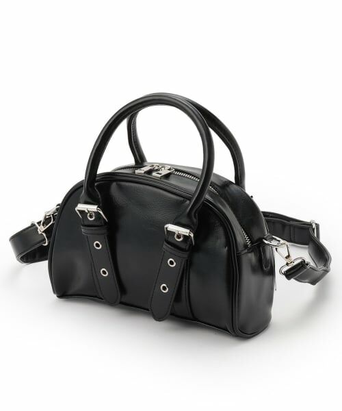 Lovetoxic / ラブトキシック ショルダーバッグ | ハンドルバックルミニボストン（黒）