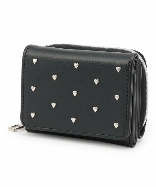 Lovetoxic / ラブトキシック 財布・コインケース・マネークリップ | ハートスタッズ３折財布（黒）