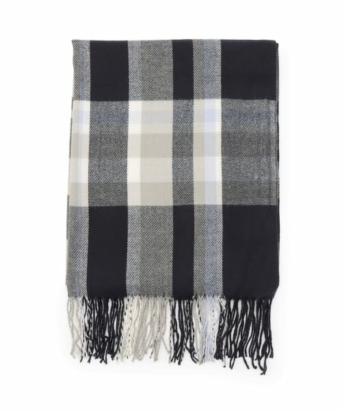 Lovetoxic / ラブトキシック マフラー・ショール・スヌード・ストール | チェックマフラー（紺）