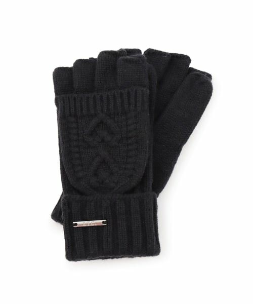 Lovetoxic / ラブトキシック 手袋 | ケーブル編み手袋（黒）