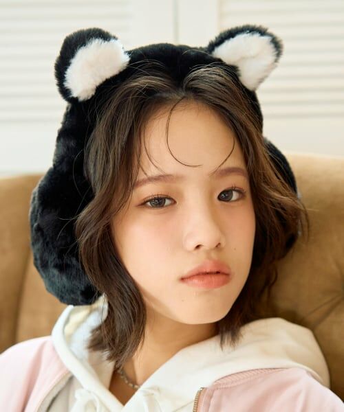 Lovetoxic / ラブトキシック ネックウォーマー・イヤーマフ | ネコミミファーイヤーマフ（黒）