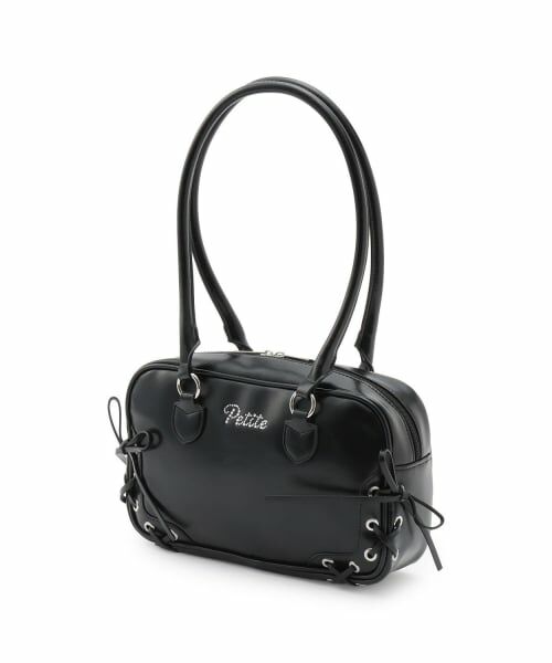 Lovetoxic / ラブトキシック ボストンバッグ | レースアップロングハンドルボストン（黒）