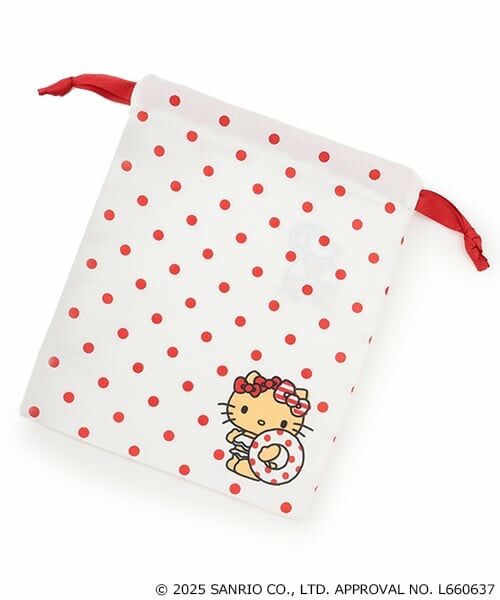 Lovetoxic / ラブトキシック ポーチ | 【ハローキティ】日焼け 巾着（オフ ホワイト）