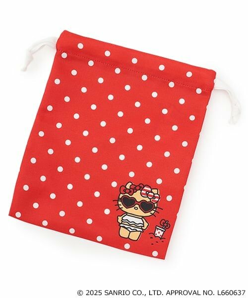 Lovetoxic / ラブトキシック ポーチ | 【ハローキティ】日焼け 巾着（赤）