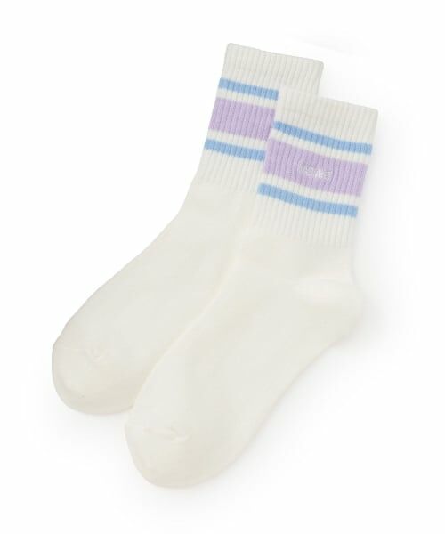 Lovetoxic / ラブトキシック ソックス | ライン刺しゅうクルーソックス（ラベンダー）