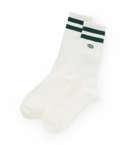 Lovetoxic / ラブトキシック ソックス | 【LTXC】ラインミドル丈ソックス（モス グリーン）