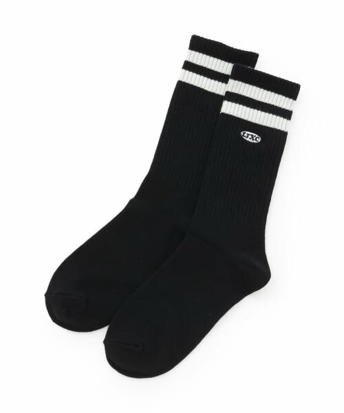 Lovetoxic / ラブトキシック ソックス | 【LTXC】ラインミドル丈ソックス（黒）