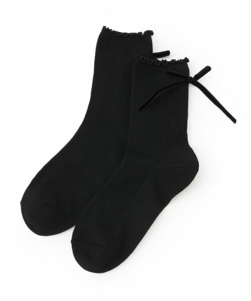 Lovetoxic / ラブトキシック ソックス | メローリボンクルーソックス（黒）
