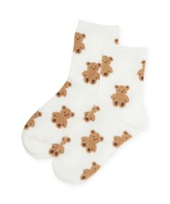 Lovetoxic / ラブトキシック ソックス | クマ総柄クルーソックス
