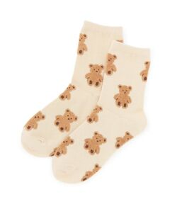 Lovetoxic / ラブトキシック ソックス | クマ総柄クルーソックス