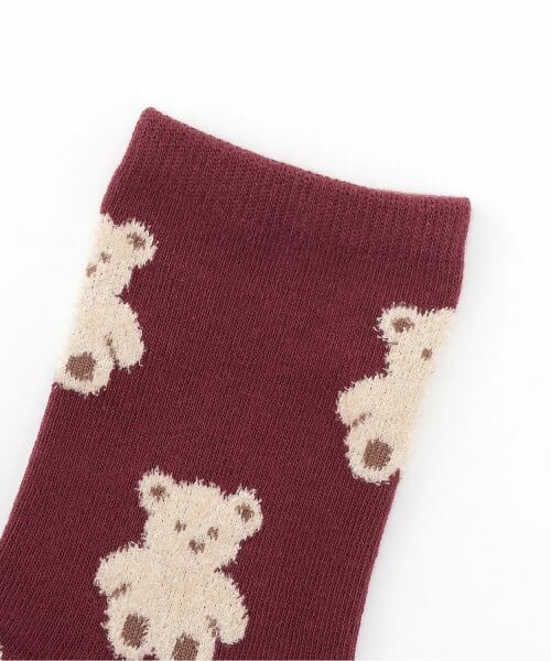 Lovetoxic / ラブトキシック ソックス | クマ総柄クルーソックス | 詳細1