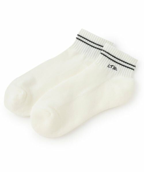 Lovetoxic / ラブトキシック ソックス | ロゴ刺しゅうクルブシ丈パイルソックス（オフ ホワイト）