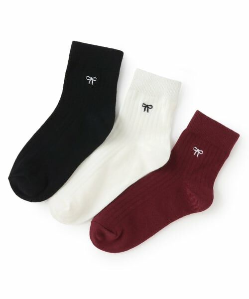 Lovetoxic / ラブトキシック ソックス | リボン刺しゅうクルーソックス | 詳細2