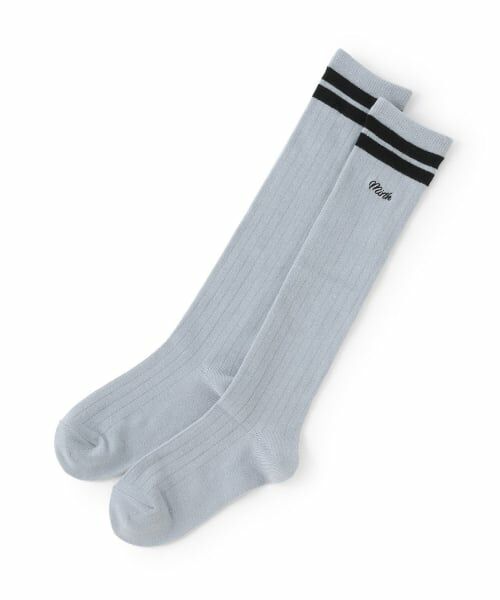 Lovetoxic / ラブトキシック ソックス | ラインリブハイソックス（サックス）