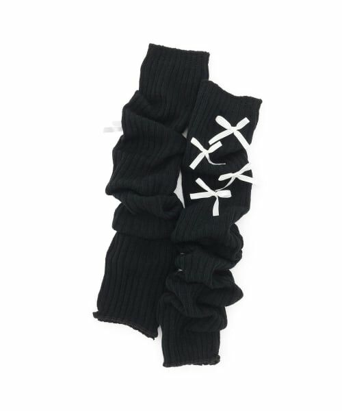 Lovetoxic / ラブトキシック レッグウォーマー | リボン2wayウォーマー（黒）